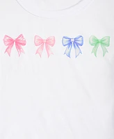 With Jules Big Girls Multi Bow Graphic Cotton T-Shirt