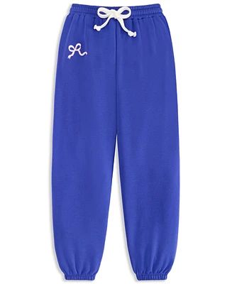 With Jules Big Girls Bow-Graphic Jogger Sweatpants