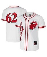 Lids Men's White Rolling Stones Baseball Fashion Jersey