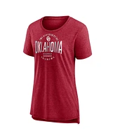 Fanatics Women's Crimson Oklahoma Sooners True Classics Break It Down Tri-Blend T-Shirt