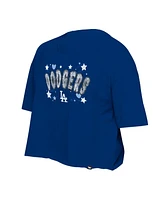 New Era Big Girls Blue Los Angeles Dodgers Flip Sequin Team T-Shirt