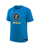 Nike Big Boys and Girls Aqua Philadelphia Phillies Authentic Collection City Connect Velocity Performance T-Shirt