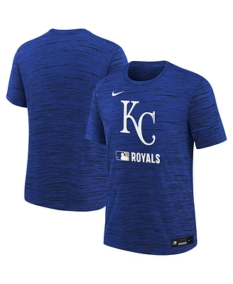 Nike Big Boys and Girls Royal Kansas City Royals Authentic Collection Velocity Performance T-Shirt