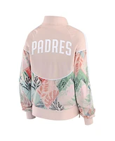 Wear by Erin Andrews Women's Sand New York Yankees Raglan Full-Zip Track Jacket