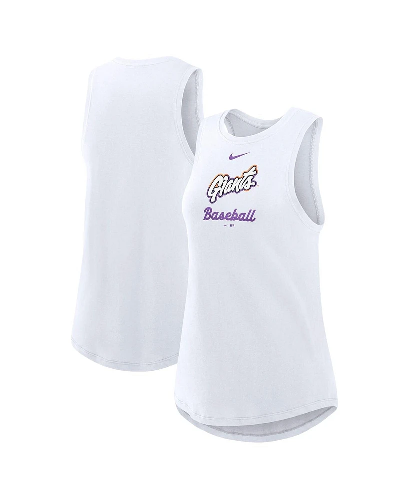 Nike Women's White San Francisco Giants 2025 City Connect Tri-Code High Neck Performance Tank Top