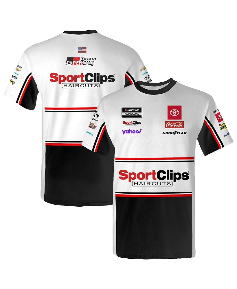 Joe Gibbs Racing Team Collection Men's White Denny Hamlin Sport Clips Uniform T-Shirt