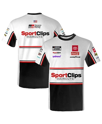 Joe Gibbs Racing Team Collection Men's White Denny Hamlin Sport Clips Uniform T-Shirt