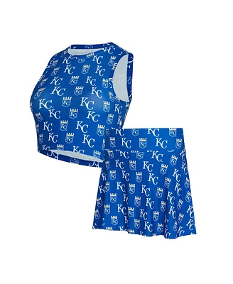 Concepts Sport Women's 2-Piece Royal Kansas City Royals Knit Tank Top and Skort Set