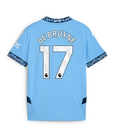 Puma Youth Kevin De Bruyne Light Blue Manchester City 2024/25 Home Replica Player Jersey