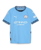 Puma Youth Erling Haaland Light Blue Manchester City 2024/25 Home Replica Player Jersey