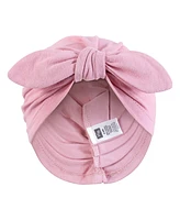 Hudson Baby Baby Girls Hudson Turban Cotton Headwraps, Soft Painted Floral, 0-24 Months