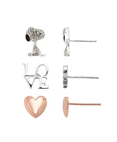Unwritten Peanuts Crystal Love Snoopy Earring Set
