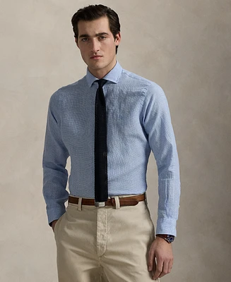 Polo Ralph Lauren Men's Classic-Fit Houndstooth Linen Shirt