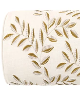 Rose Tree Baroda Embroidered Neckroll Decorative Pillow, 24" x 6.5"