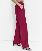 Dkny Women's High Rise Front-Zip Flared-Leg Pants