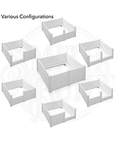 48" x 48" x 18" Whelping Box for Dogs and Puppies, Birthing Pen with Rails