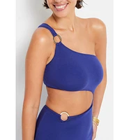 Lscn by Lascana Women's One Shoulder Cut Out Maxi Dress