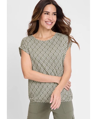 Olsen Women's Sleeveless Ornamental T-Shirt