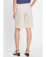Olsen Women's Mona Fit Straight Cotton Linen Short