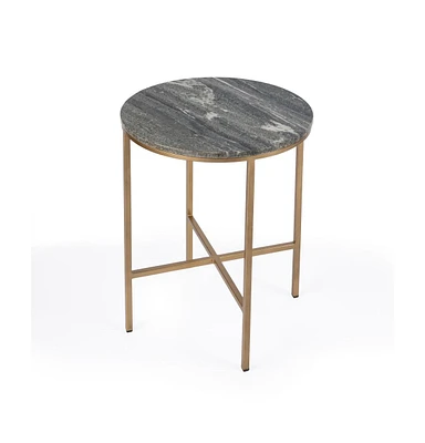 Luxury Round Marble End Table for Living Room