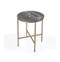 Luxury Round Marble End Table for Living Room