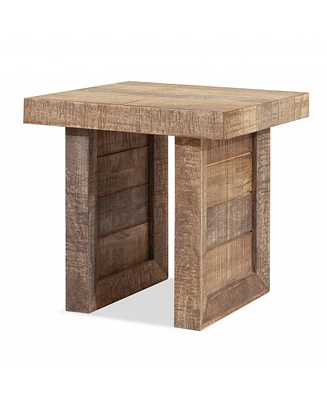 Solid Hardwood Square End Table for Living Room or Bedroom