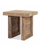 Solid Hardwood Square End Table for Living Room or Bedroom