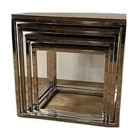 Set Of 4 Modern Rustic Nesting Accent Tables