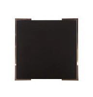 24" Black Geometric Metal Square End Table
