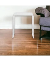 Heavy Duty Square End Table – Strong Plastic and Acrylic Build for Your Living Room