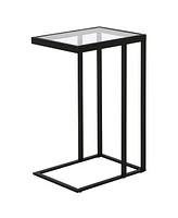 Modern Glass and Steel End Table – Sleek Accent Table for Living Room