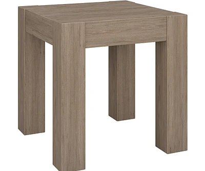 Wood Square End Table for Living Room – Classic Accent with Storage Shelf
