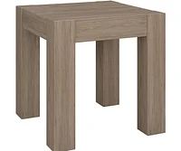 Wood Square End Table for Living Room – Classic Accent with Storage Shelf
