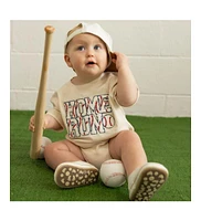 Sweet Wink Baby Boys Home Run Patch Short Sleeve Romper