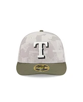 New Era Men's Light Beige/Olive Texas Rangers 2025 Armed Forces Day Low Profile 59FIFTY Fitted Hat