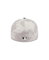 New Era Men's Light Beige/Olive San Francisco Giants 2025 Armed Forces Day Low Profile 59FIFTY Fitted Hat