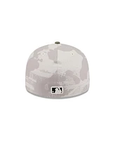 New Era Men's Light Beige/Olive Baltimore Orioles 2025 Armed Forces Day Low Profile 59FIFTY Fitted Hat