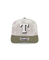 New Era Men's Light Beige/Olive Texas Rangers 2025 Armed Forces Day 9SEVENTY Adjustable Hat