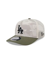 New Era Men's Light Beige/Olive Los Angeles Dodgers 2025 Armed Forces Day 9SEVENTY Adjustable Hat