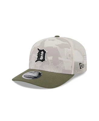 New Era Men's Light Beige/Olive Detroit Tigers 2025 Armed Forces Day 9SEVENTY Adjustable Hat
