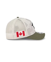 New Era Men's Light Beige/Olive Toronto Blue Jays 2025 Armed Forces Day 9FORTY M-Crown A-Frame Adjustable Hat