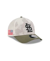 New Era Men's Light Beige/Olive St. Louis Cardinals 2025 Armed Forces Day 9FORTY M-Crown A-Frame Adjustable Hat
