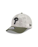 New Era Men's Light Beige/Olive Philadelphia Phillies 2025 Armed Forces Day 9FORTY M-Crown A-Frame Adjustable Hat