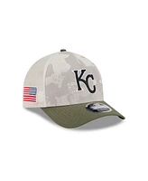 New Era Men's Light Beige/Olive Kansas City Royals 2025 Armed Forces Day 9FORTY M-Crown A-Frame Adjustable Hat