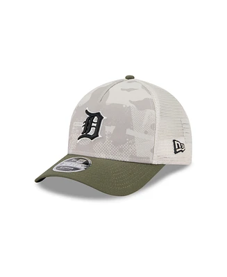 New Era Men's Light Beige/Olive Detroit Tigers 2025 Armed Forces Day 9FORTY M-Crown A-Frame Adjustable Hat