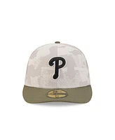 New Era Men's Light Beige/Olive Philadelphia Phillies 2025 Armed Forces Day 59FIFTY Fitted Hat