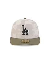 New Era Men's Light Beige/Olive Los Angeles Dodgers 2025 Armed Forces Day 59FIFTY Fitted Hat
