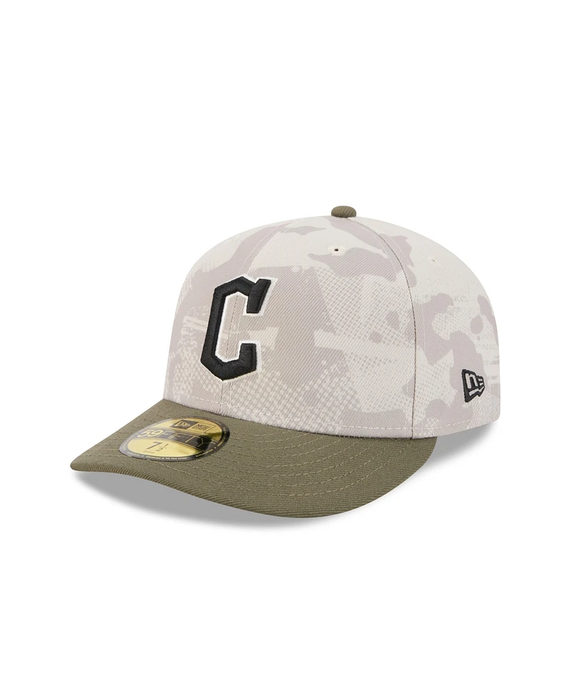 New Era Men's Light Beige/Olive Cleveland Guardians 2025 Armed Forces Day 59FIFTY Fitted Hat