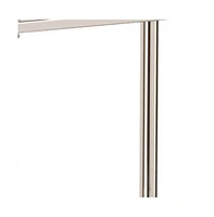 24" Silver Glass And Iron Square Mirrored End Table