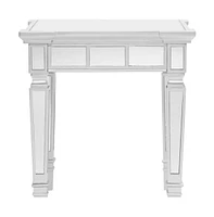 24; Silver Glass Square End Table